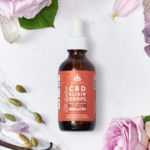 Double Strength CBD Elixir Drops Tincture | Rose Cardamom Vanilla | 1,000mg CBD