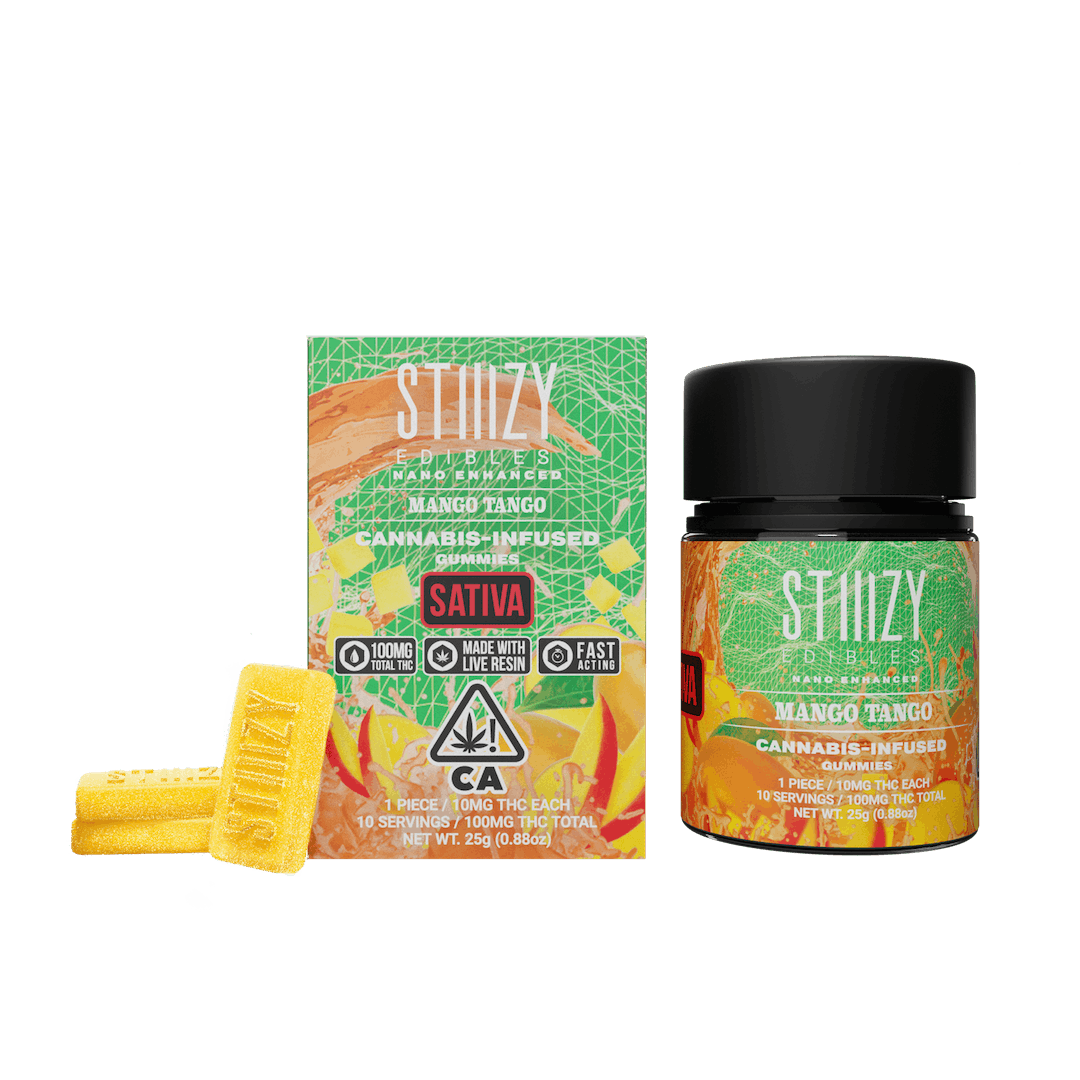 MANGO TANGO STIIIZY EDIBLES - 100MG GUMMIES